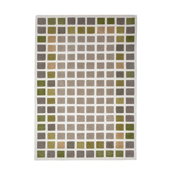Grüner, handgewebter Wollteppich, 160 × 230 cm Renga Wool - Flair Rugs