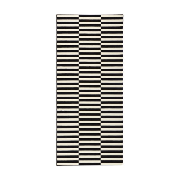 Schwarzer/cremefarbener Teppich 80 x 200 cm Gloria - Hanse Home
