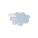 Hellblauer, waschbarer, handgewebter Baumwollteppich für Kinder, 110 × 170 cm Puffy Dream - Lorena Canals