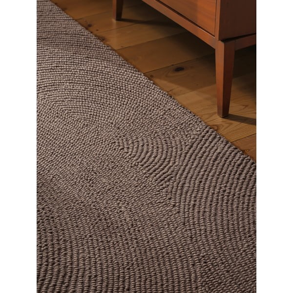 Taupefarbener, handgewebter Wollläufer, 80 x 300 cm Calmio - Hanse Home-image-4