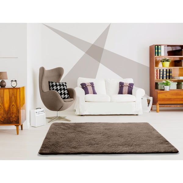 Brauner Teppich 140x200 cm Alpaca Liso – Universal-image-1