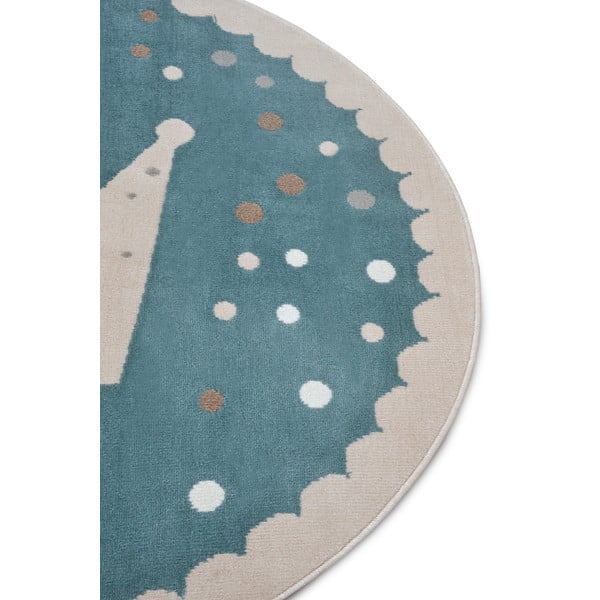 Blauer Kinderteppich, Durchmesser 100 cm Crown - Hanse Home-image-1