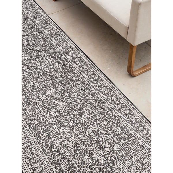 Schwarz-weißer Läufer für drinnen und draußen, 80 × 250 cm Duet Kona - Hanse Home-image-4