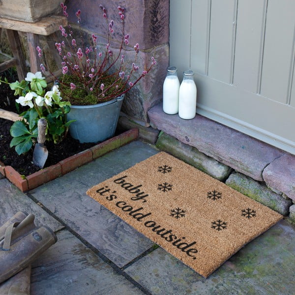 Fußmatte mit Weihnachtsmotiv aus Kokosfasern, 40 x 60 cm Baby It's Cold Outside - Artsy Doormats-image-3