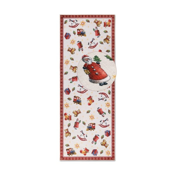 Roter Tischläufer mit Weihnachtsmotiv, 80 x 200 cm Toy's Delight Red Christmas - Villeroy&Boch