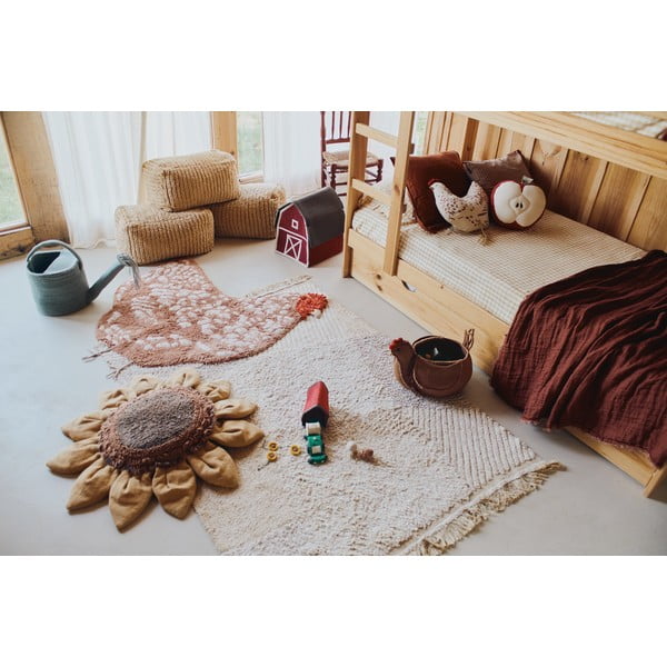 Beiger Spielteppich aus Baumwolle für Kinder, 120 x 170 cm Farm Fields - Lorena Canals-image-3