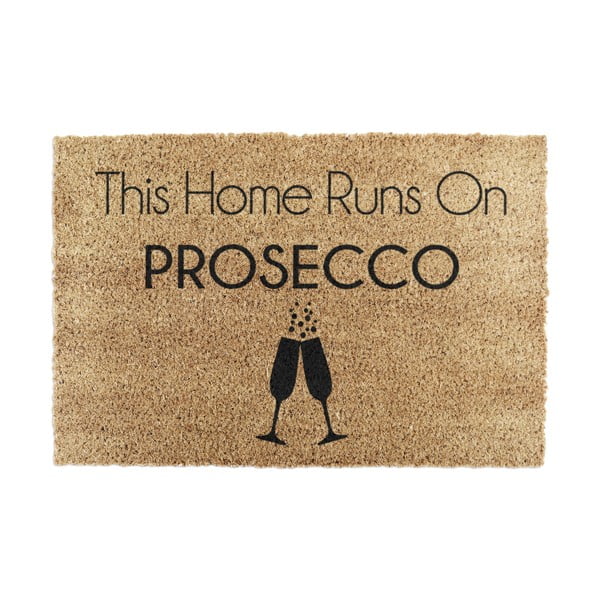 Fußmatte aus Kokosfasern, 40 × 60 cm This Home Runs On Prosecco - Artsy Doormats