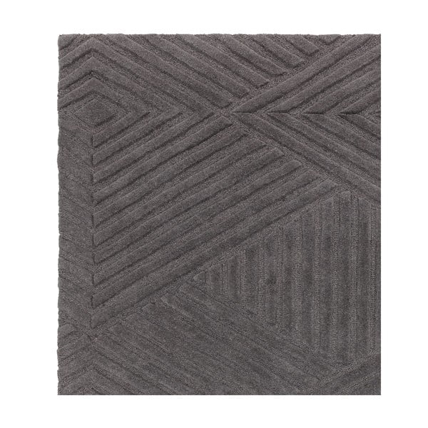 Anthrazitfarbener Wollteppich, 160 x 230 cm Hague - Asiatic Carpets-image-3