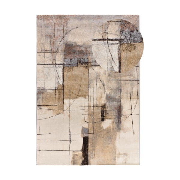 Grau-beiger Teppich, 133 × 190 cm Beruti - Universal