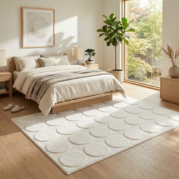 Cremefarbener Teppich 120 × 170 cm Bubble - ESTE-image-3