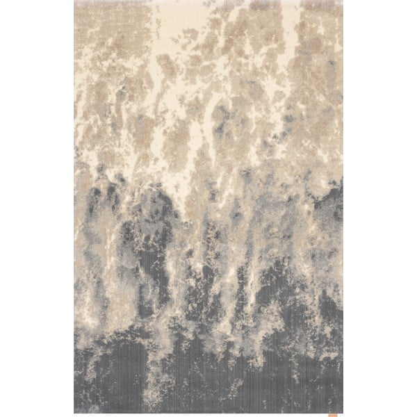 Grau-beiger Wollteppich, 133 × 190 cm Niagara graphite - Agnella