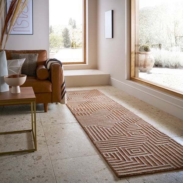 Läufer in Terrakotta-Farbe, 80 × 300 cm Kylo - Flair Rugs-image-2