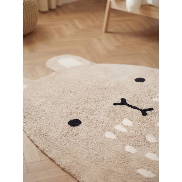 Beiger, waschbarer, handgewebter Baumwoll-Kinderteppich, 120 × 152 cm Snuggle Pucki - Hanse Home-image-2