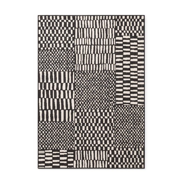 Schwarz/cremefarbener Teppich für drinnen und draußen, 120 x 170 cm Haringey Barkham - Ted Baker