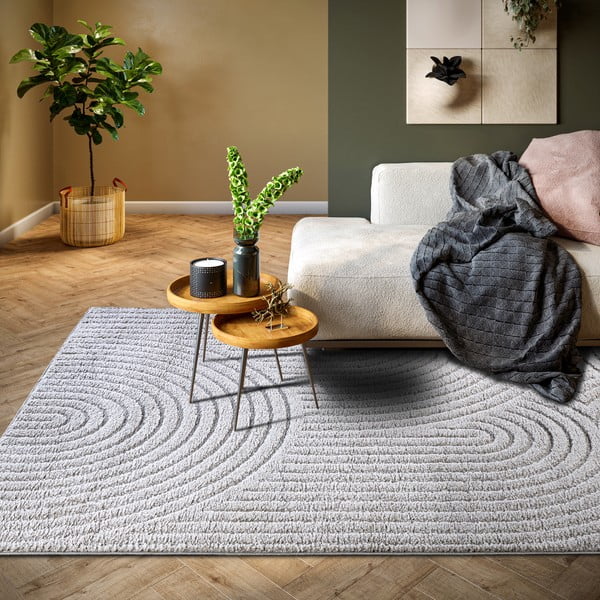 Hellgrauer Teppich 160 × 235 cm Panglao New York Light Grey - Elle Decoration-image-1