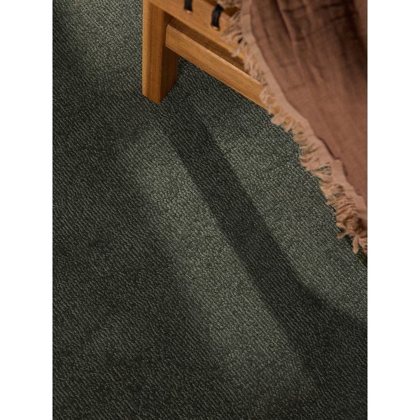 Dunkelgrüner, handgewebter, runder Teppich mit Wollanteil, Ø 160 cm Organic Kivi Green - Villeroy&Boch-image-3