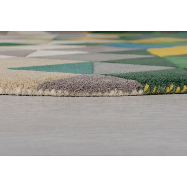 Gelb-grüner runder Wollteppich, Durchmesser 160 cm Prism - Flair Rugs-image-4