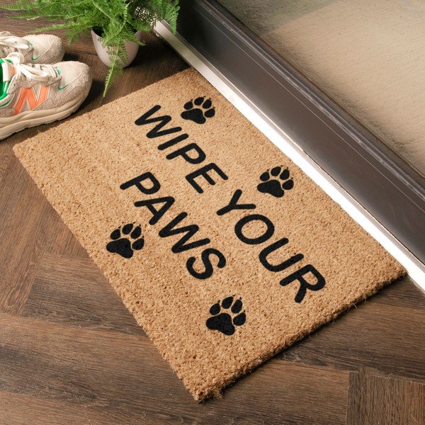 Fußmatte aus Kokosfasern, 40 x 60 cm Wipe Your Paws - Artsy Doormats-image-1