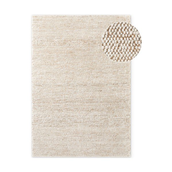 Beiger, handgewebter Teppich mit Wollanteil, 120 × 180 cm Peas - Villeroy&Boch