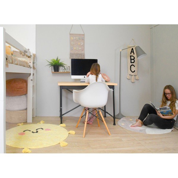 Waschbarer, handgewebter Baumwoll-Kindenteppich, Ø 100 cm Believe in Yourself - Lorena Canals-image-3