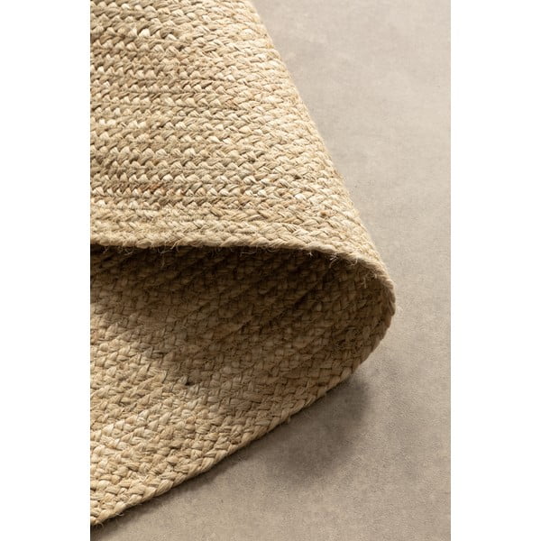 Rundteppich aus Jute, beidseitig elfenbeinfarben, Durchmesser 100 cm Braided - Hanse Home-image-3