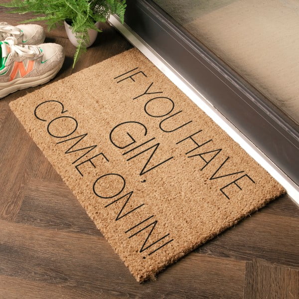 Fußmatte aus Kokosfasern, 40 x 60 cm If You Have Gin - Artsy Doormats-image-1
