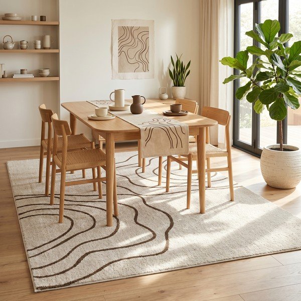 Beiger Teppich 120 x 170 cm Pulse - ESTE-image-3