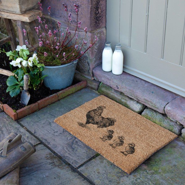 Fußmatte aus Kokosfasern, 40 x 60 cm Chickens and Chicks - Artsy Doormats-image-3