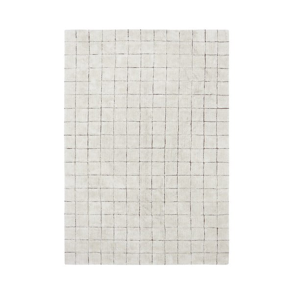 Cremefarbener, waschbarer, handgewebter Baumwollteppich, 170 x 240 cm Mosaic - Lorena Canals