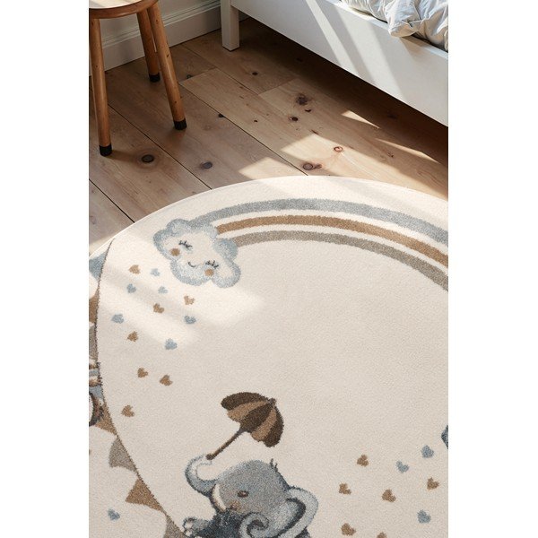 Cremefarbener Kinderteppich, Ø 160 cm Walk like an Elephant Rainbow - Villeroy&Boch-image-4