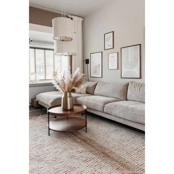 Baumwollteppich in Beige-Ziegelrot, 140 x 200 cm Duetto Toffee - Lorena Canals-image-4