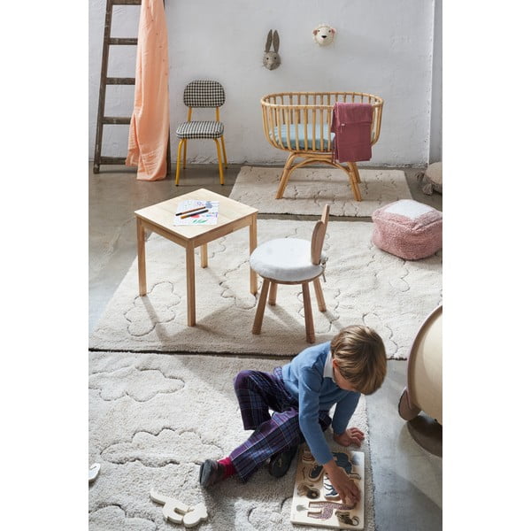 Cremefarbener, waschbarer, handgewebter Baumwoll-Kinderteppich, 120 x 160 cm Clouds - Lorena Canals-image-4