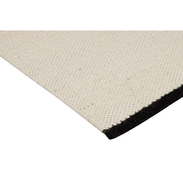 Beiger, handgewebter Wollteppich, 140 × 200 cm Mavi - noo.ma-image-4