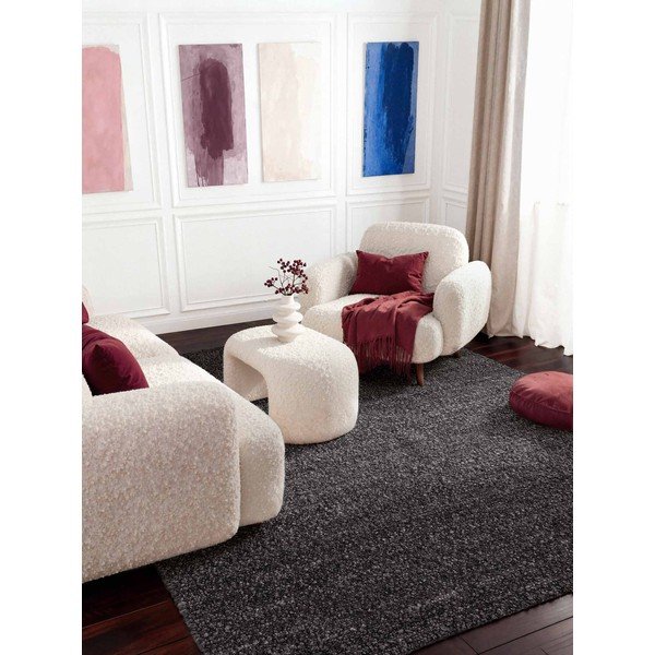 Dunkelgrauer, handgewebter Teppich aus Bouclé-Material, 160 × 230 cm Notting Hill Portobello - Ted Baker-image-2