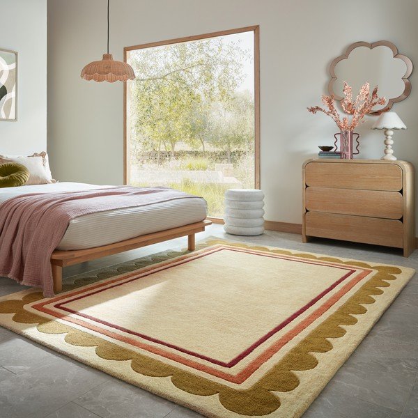Handgewebter Wollteppich in Naturfarbe, 120 x 170 cm Lois - Flair Rugs-image-2