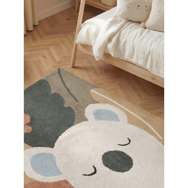 Cremefarbener, waschbarer/handgewebter Baumwoll-Kinderteppich, 140 x 200 cm Snuggle Rio - Hanse Home-image-3