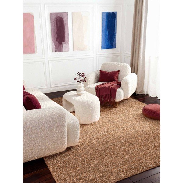 Beiger, handgewebter Teppich aus Bouclé-Material, 120 × 170 cm Notting Hill Portobello - Ted Baker-image-1