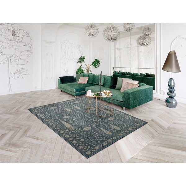 Blauer Teppich 120x170 cm Vintage Flowers – Universal-image-1