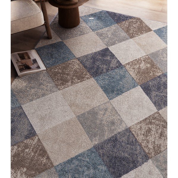 Blau/beiger Teppich 160 × 235 cm Terrain - Hanse Home-image-1