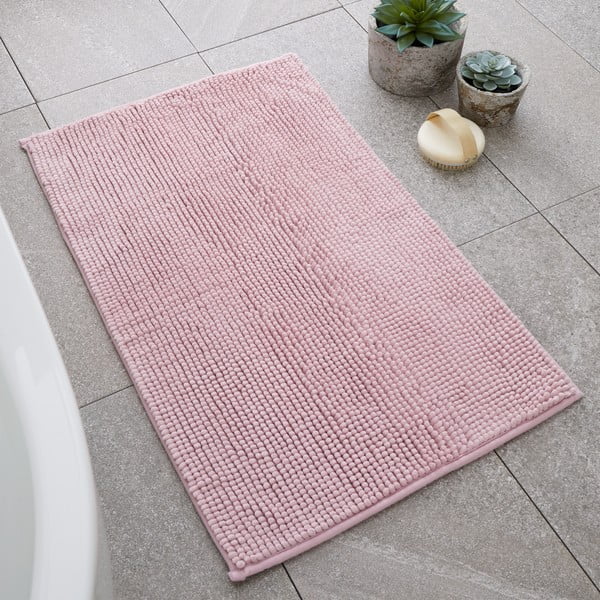 Rosa Badezimmervorleger 50 x 80 cm Bobble - Catherine Lansfield-image-1