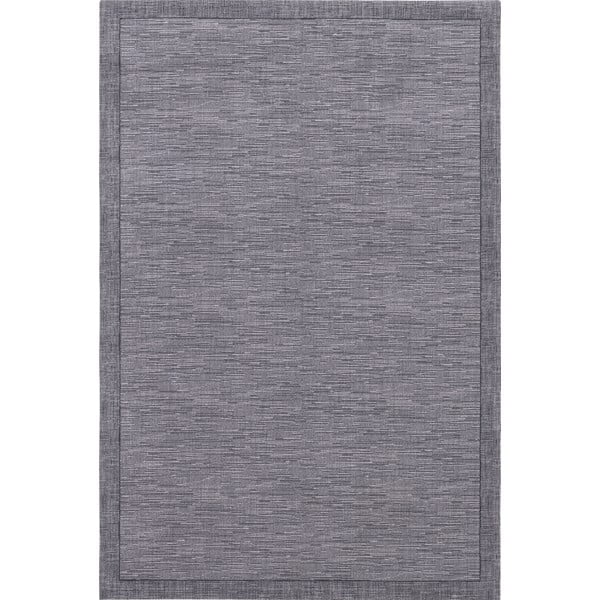 Dunkelgrauer Wollteppich, 160 × 240 cm Linea - Agnella