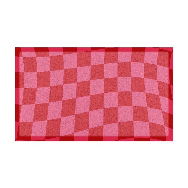Fußmatte recycelter Kunststoff 40x70 cm Wavy Checkerboard  – Artsy Doormats