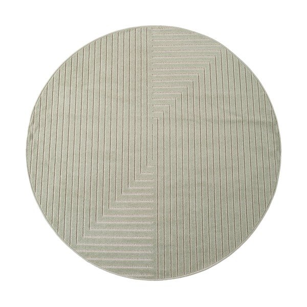 Grüner, runder Teppich für den Innen- und Außenbereich, Ø 160 cm Nova 1202 - Ayyildiz Carpets