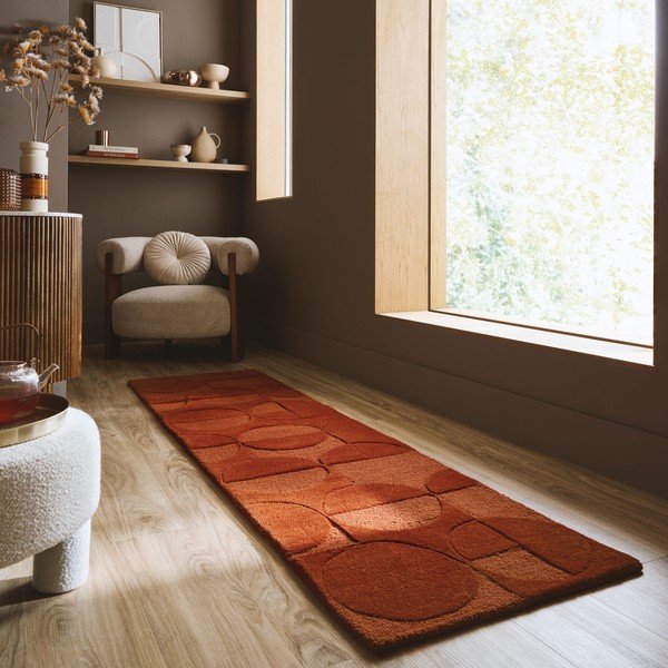 Handgewebter Läufer aus Wolle in Terrakotta, 60 x 230 cm Gigi - Flair Rugs-image-1