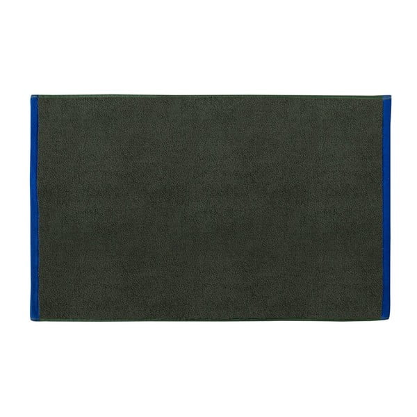 Dunkelgrün/blaue Badezimmermatte aus Bio-Baumwolle, 50 x 80 cm Soft - Mette Ditmer Denmark