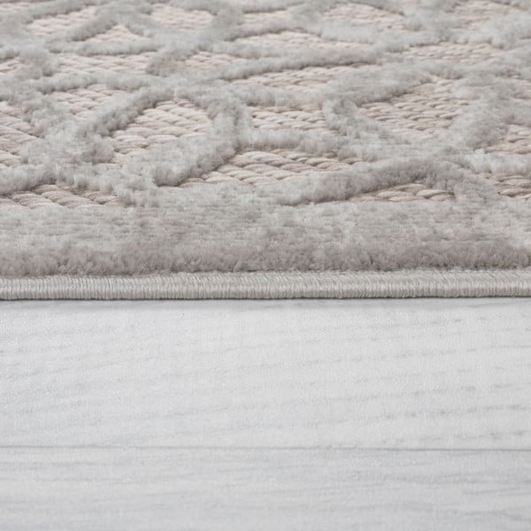 Grauer runder Teppich für den Außenbereich, Ø 160 cm Argento - Flair Rugs-image-3