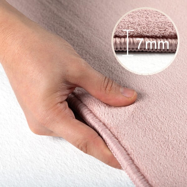 Rosa, waschbarer, runder Teppich, Ø 120 cm Sky - Ayyildiz Carpets-image-2