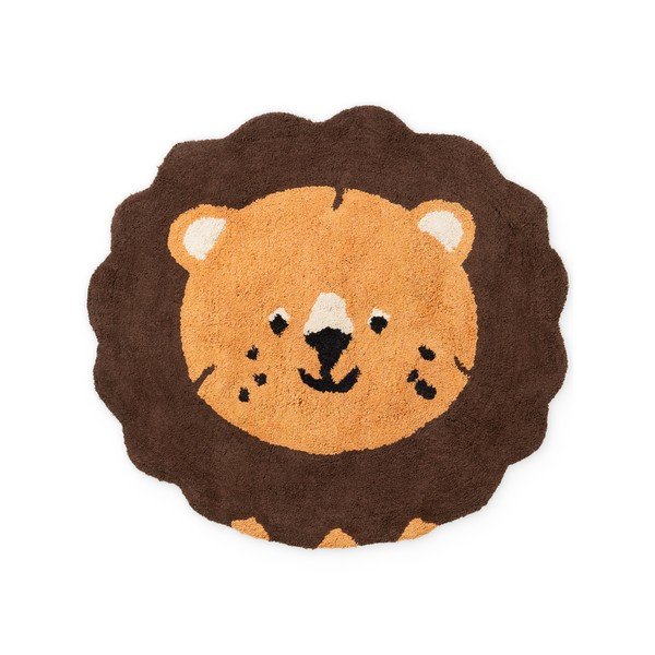 Orange/brauner, waschbarer, handgewebter Baumwoll-Kinderteppich, 112 x 120 cm Snuggle Lea - Hanse Home