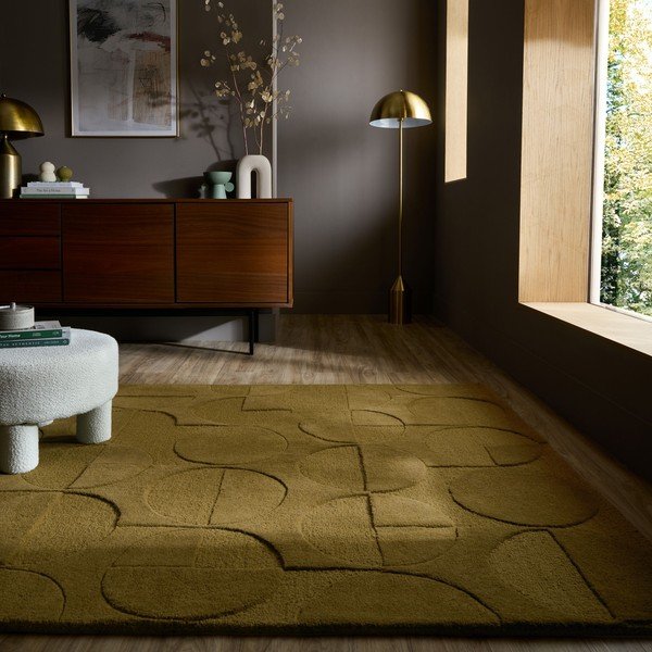 Dunkelgrüner, handgewebter Wollteppich, 200 × 290 cm Gigi - Flair Rugs-image-1