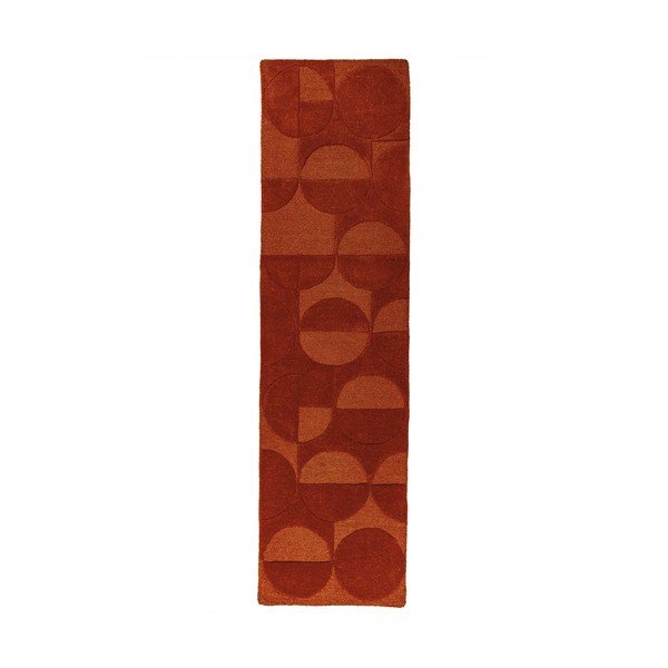 Handgewebter Läufer aus Wolle in Terrakotta, 60 x 230 cm Gigi - Flair Rugs